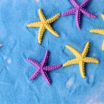 Малки изкуствени фигурки от смола на морски звезди за декорация на аквариум Симулация на рибни орнаменти Аквариум Направи си сам микро пейзажен декор