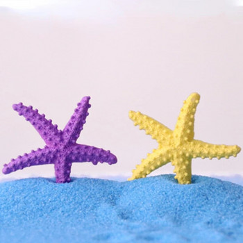 Малки изкуствени фигурки от смола на морски звезди за декорация на аквариум Симулация на рибни орнаменти Аквариум Направи си сам микро пейзажен декор