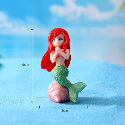 „Shell Mermaid“ mikro kraštovaizdis „pasidaryk pats“ bonsai žuvų bakas Maži papuošalai Animacinių filmų lėlė Jūrų kraštovaizdis PVC „Aquascape“ namų sodo dekoras