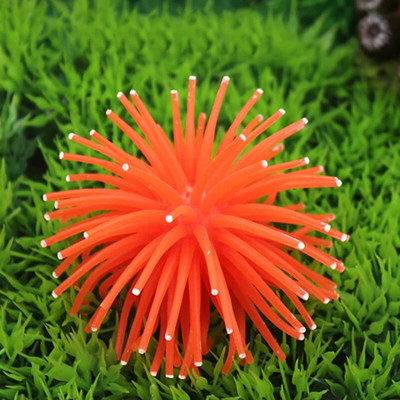 Silikono akvariumo žuvų bakas Dirbtinis koralinis augalas povandeninis ornamentas 1vnt Akvariumo apdaila Akvariumo priedai