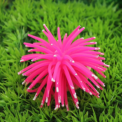 Silikono akvariumo žuvų bakas Dirbtinis koralinis augalas povandeninis ornamentas 1vnt Akvariumo apdaila Akvariumo priedai