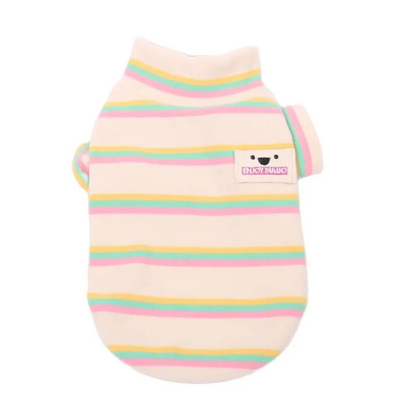 Tricou cu dungi pentru câini de companie Vestă de catifea prietenoasă cu pielea Cățeluș Haine de toamnă/iarnă