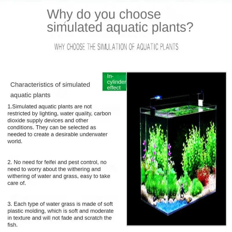 Dirbtinis akvariumo dekoras Augalai Vandens piktžolės Ornamentas Akvariumo apdaila Akvariumo apdaila Žalia violetinė vandens žolė