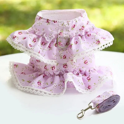 Pearl Angel Wing šunų petnešos tinklelis kvėpuojantis petnešų pavadėlio rinkinys mažiems šunims katės šuniuko krūtinės antkaklis naminių šunų vaikščiojimo priedai