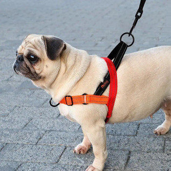 Светлоотразителен найлонов колан за кучета Регулируеми колани за обучение на домашни кучета Без дърпане Жилетка за разходка за домашни любимци Мопс Питбул за малки големи кучета