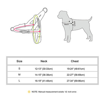 Светлоотразителен найлонов колан за кучета Регулируеми колани за обучение на домашни кучета Без дърпане Жилетка за разходка за домашни любимци Мопс Питбул за малки големи кучета