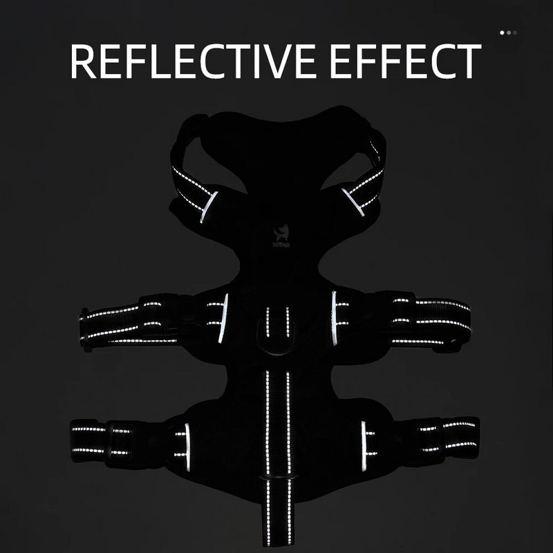 No Pull Large Kutya Hám Mellény Menekülésbiztos Nagy Kutya Hám Nylonnal Fényvisszaverő Nylon Kutyasétáltató mellhevederek Kisállatkellékek