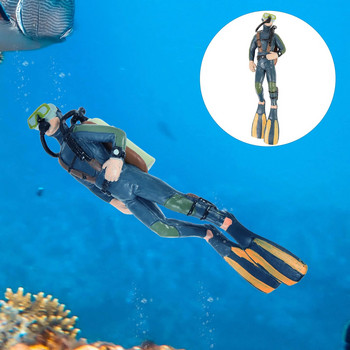 Aquarium Diver Model Decor Action Aerating Fish Tank Decorations Abs Decorative Aquanaut