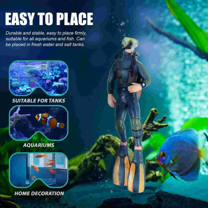 Akvaariumsukelduja mudelkaunistus Action Õhutav kalapaagi kaunistused Kõhulihased Dekoratiivne akvanaut