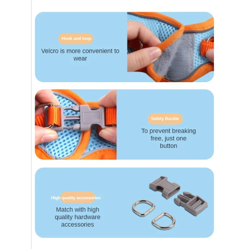 Šuns petnešos naminiams gyvūnėliams reguliuojamas liemenės pavadėlio antkaklis šuniukui Geriausiai parduodami šunų petnešos ir pavadėlio komplektas šunų priedai