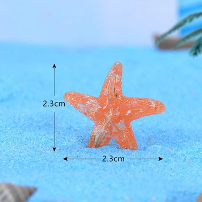 Figūrėlės Miniatiūros Spalvingos Starfish Beach Mikro kraštovaizdžio papuošalai namų dekoravimui Akvariumo aksesuarai Akvariumo priedai