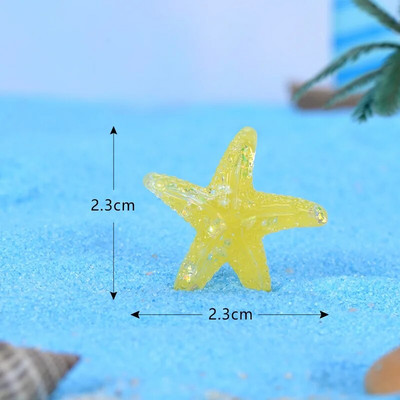 Figūrėlės Miniatiūros Spalvingos Starfish Beach Mikro kraštovaizdžio papuošalai namų dekoravimui Akvariumo aksesuarai Akvariumo priedai