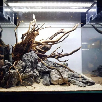 1 бр N1N Fish Tank Ornament Фон за резервоар за влечуги Аквариум Декорация Растение Пън Driftwood Кукувица Корен Естествен ствол