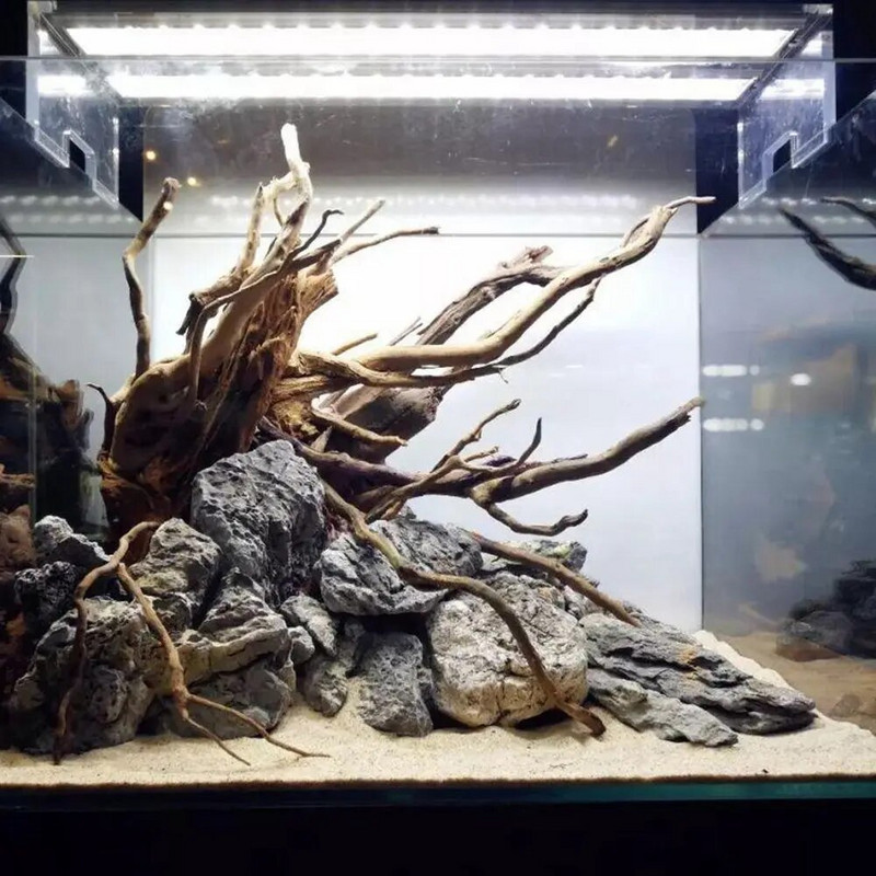 1 vnt N1N Akvariumo ornamentas roplių rezervuaro fonas Akvariumo puošmena Augalo kelmas Driftwood Gegutės šaknis natūralus kamienas