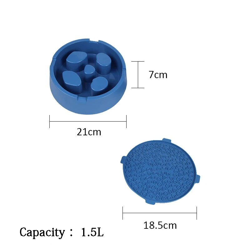 Lėto maisto dubenys naminiams gyvūnėliams nuo užspringimo Virškinimo dubenys mažiems ir vidutiniams šunims lėto maisto dubenėlių lesyklėlės Naminių gyvūnėlių priedai