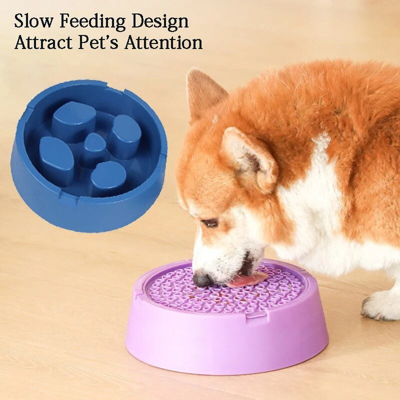 Lėto maisto dubenys naminiams gyvūnėliams nuo užspringimo Virškinimo dubenys mažiems ir vidutiniams šunims lėto maisto dubenėlių lesyklėlės Naminių gyvūnėlių priedai