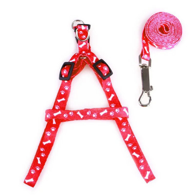 Pavadėlis šuniui Čihuahua diržų pavadėlis mažiems šunims Reguliuojamas vaikščiojimo šuniukas Priedai Naminių šunų kaulų marginimo pavadėlių komplektas