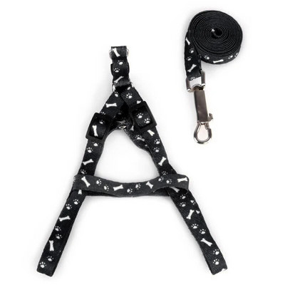 Pavadėlis šuniui Čihuahua diržų pavadėlis mažiems šunims Reguliuojamas vaikščiojimo šuniukas Priedai Naminių šunų kaulų marginimo pavadėlių komplektas