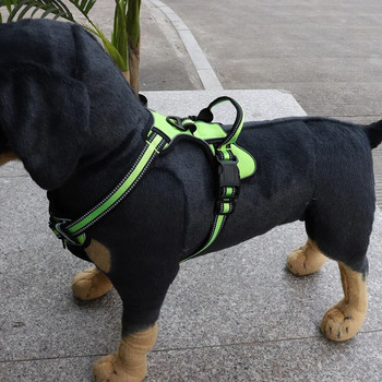 Ρυθμιζόμενο νάιλον γιλέκο καλωδίωσης σκύλου Ανακλαστικό μαλακό αναπνεύσιμο λουρί για λουρί για λουρί κατοικίδιων ζώων για μεσαίου μεγέθους σκύλους
