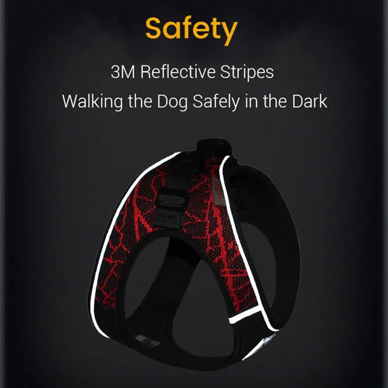 Šunų petnešos, šviesą atspindinčios, be traukimo, naminių gyvūnėlių petnešos mažiems ir vidutiniams šunims Kvėpuojantis paminkštintas petnešų liemenė buldogui čihuahua