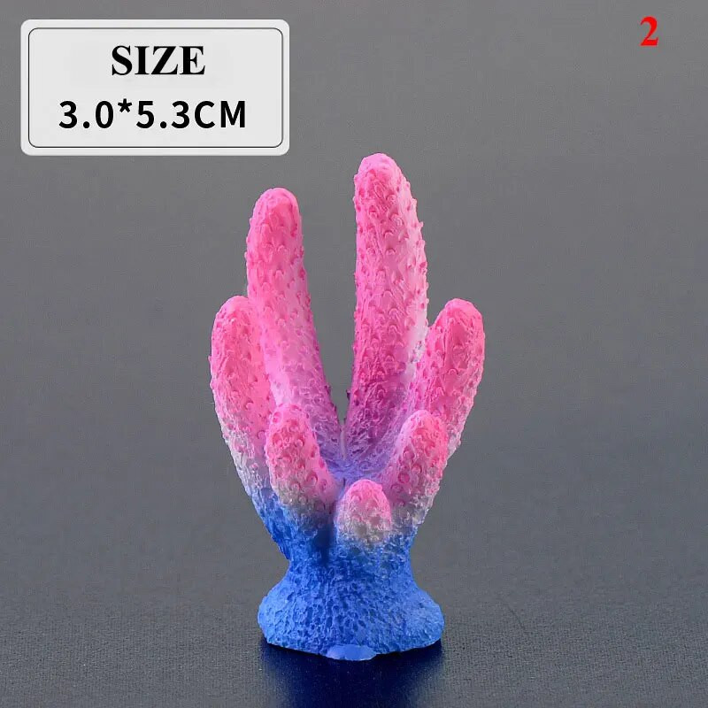 Mini dirbtinis koralas mielas mažos dekoratyvinės žuvies dovanos akvariumo dekoras Daugiaspalvis dervos mados menas amatai žuvies bako dekoravimas