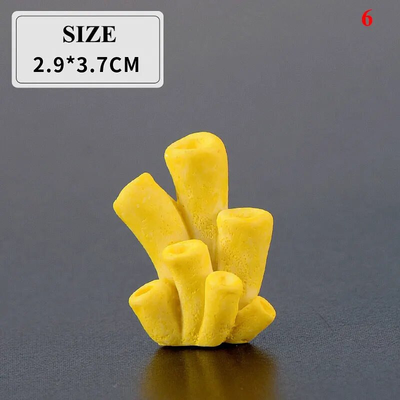 Mini dirbtinis koralas mielas mažos dekoratyvinės žuvies dovanos akvariumo dekoras Daugiaspalvis dervos mados menas amatai žuvies bako dekoravimas