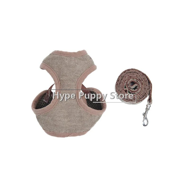 Vienspalviai naminių šunų pakinktai mažiems šunims naminiams gyvūnėliams medvilninių pakinktų pavadėlio rinkinys, skirtas Chihuahua Yorkies lauko vaikščiojimo petnešoms LC0104