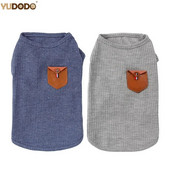 YUDODO Summer Cool Dogs Drabužiai augintiniams Čihuahua Teddy Vienspalviai šuniuko katės marškinėliai kvėpuojanti medvilninė liemenė S-2XL