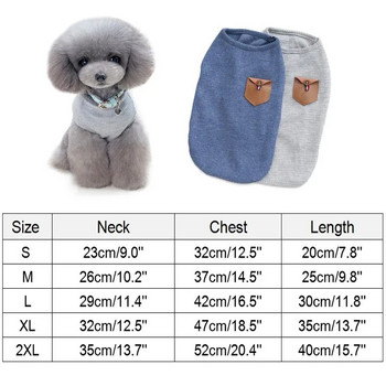 YUDODO Summer Cool Dogs Ρούχα για κατοικίδια Τσιουάουα Teddy μονόχρωμο T-shirt για κουτάβι γάτα αναπνεύσιμο βαμβακερό γιλέκο S-2XL