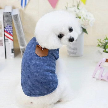 YUDODO Summer Cool Dogs Clothing for pets Chihuahua Teddy Solid Color Puppy Cat T-Shirt Дишаща памучна жилетка S-2XL