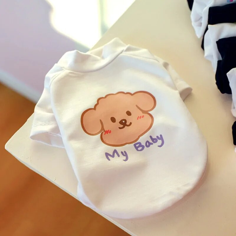 Majica kratkih rukava s likom iz crtanog filma Jednostavna prozračna majica za kućne ljubimce Lako se čisti Slatki psić Kratkih rukava Majica za vanjske mačke