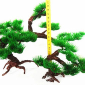 Akvariumo akvariumo dekoravimas Dirbtinis pasveikinimas pušis plastikinis bonsai pušis Nuimamas namų sodo dekoras Vandens naminių gyvūnėlių reikmenys