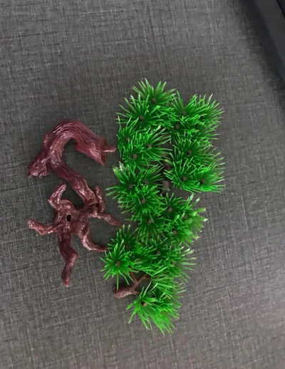 Akvariumo akvariumo dekoravimas Dirbtinis pasveikinimas pušis plastikinis bonsai pušis Nuimamas namų sodo dekoras Vandens naminių gyvūnėlių reikmenys