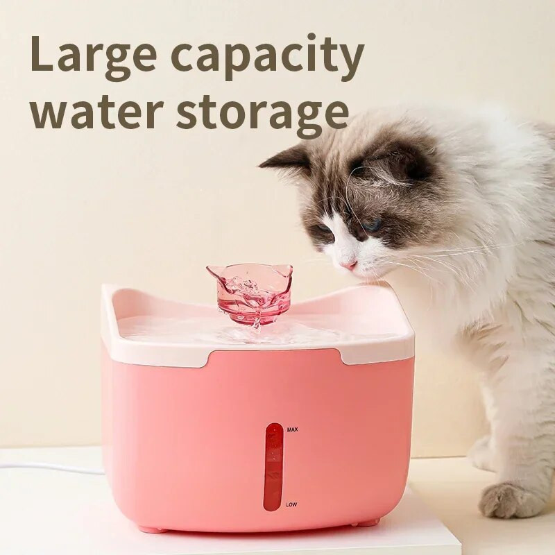 2l fontána pre mačky, automatický recirkulačný filter pre mačky a psy, podávač s USB elektrickým stlmovačom, fontána pre mačky