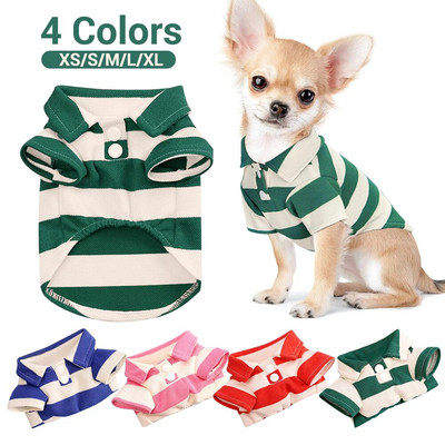 Pet Dog Striped  Shirt Summer Casual Puppy Clothes Cute Cat Vest Breathable Dog Thin Shirt Pet Clothing Yorkshire Clothes