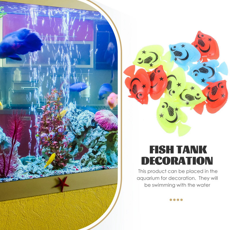 10db mesterséges, apró, mozgó lebegő dísz akváriumi tartályhoz (véletlen minta)