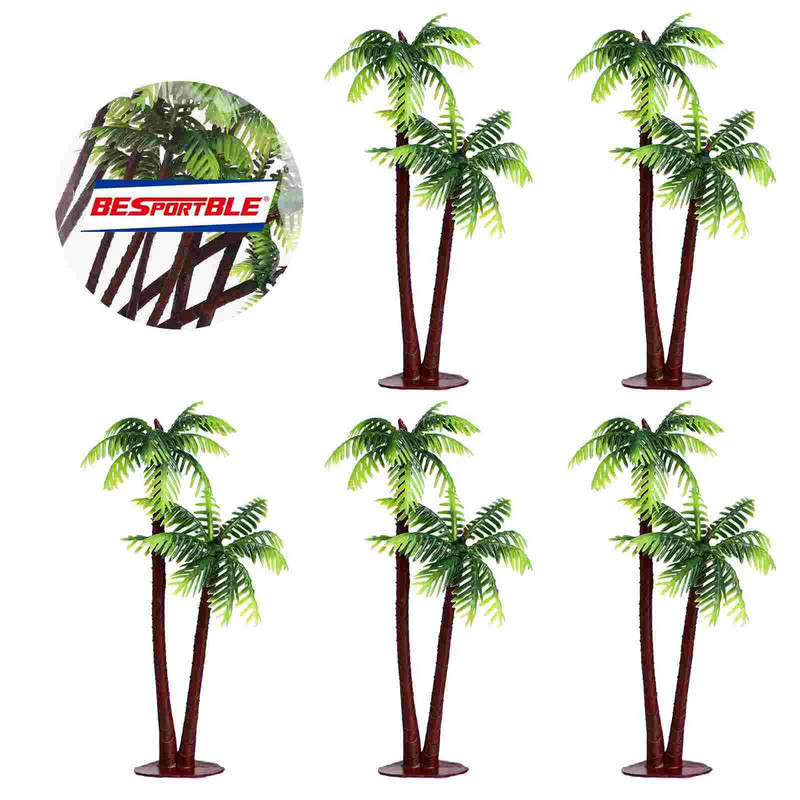 Kokoso palmės plastikas Kokoso medžio papuošalai Akvariumas Kokoso augalai Palmių dekorai žuvų rezervuarų akvariumui