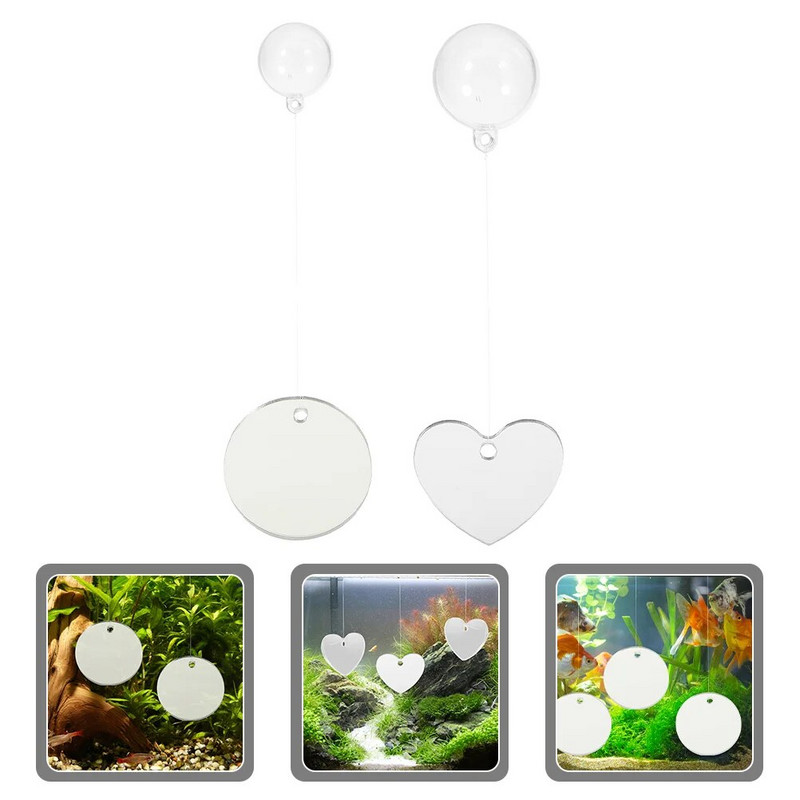 2 rinkiniai žuvų dresavimo veidrodis Betta žuvų veidrodis žuvų bakas veidrodinis žuvų akvariumo priedas