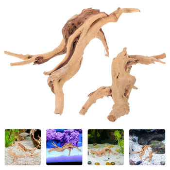 Озеленяване на аквариум Малки потънали дървени корени на рододендрон Декоративни орнаменти 2 бр. (10-15 см + 15-20 см) Занаяти