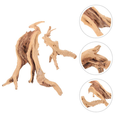 Žuvų rezervuaro apželdinimas Maži nuskendusio medžio rododendro šaknų dekoratyviniai papuošalai 2 vnt (10-15cm+15-20cm) amatai