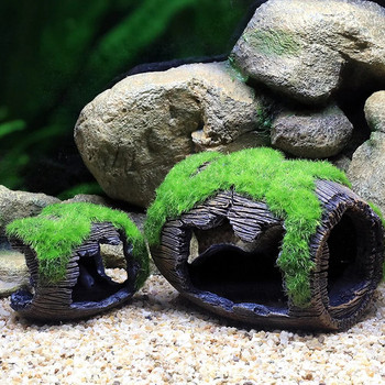 Декорация на аквариум Купа Декорации Смола Къща за скариди Скривалище Аквариум Подводни декори Пейзаж