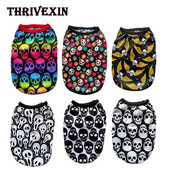 Pet Dog Vest Odjeća Cartoon Skull Nigga Cat T-shirt Mekana mreža za proljeće i ljeto Puppy Dogs Odjeća Oprema za pse Kostimi za pse