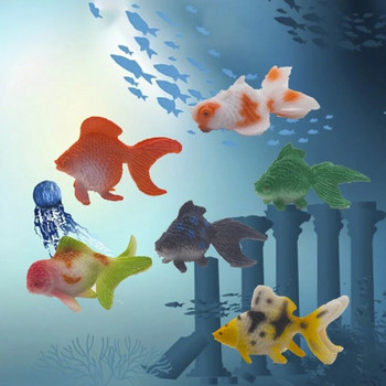 12τμχ Πλαστικό στολίδι χρυσόψαρο Μινιατούρες Φιγούρες Ζώα ωκεανού Πλαστικά Ενυδρεία Τοπίο Διακοσμήσεις Ψαριών