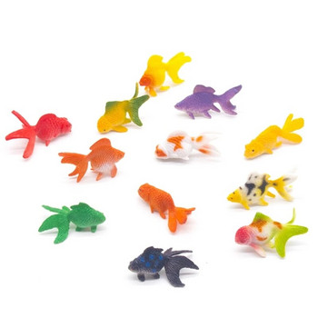 12τμχ Πλαστικό στολίδι χρυσόψαρο Μινιατούρες Φιγούρες Ζώα ωκεανού Πλαστικά Ενυδρεία Τοπίο Διακοσμήσεις Ψαριών