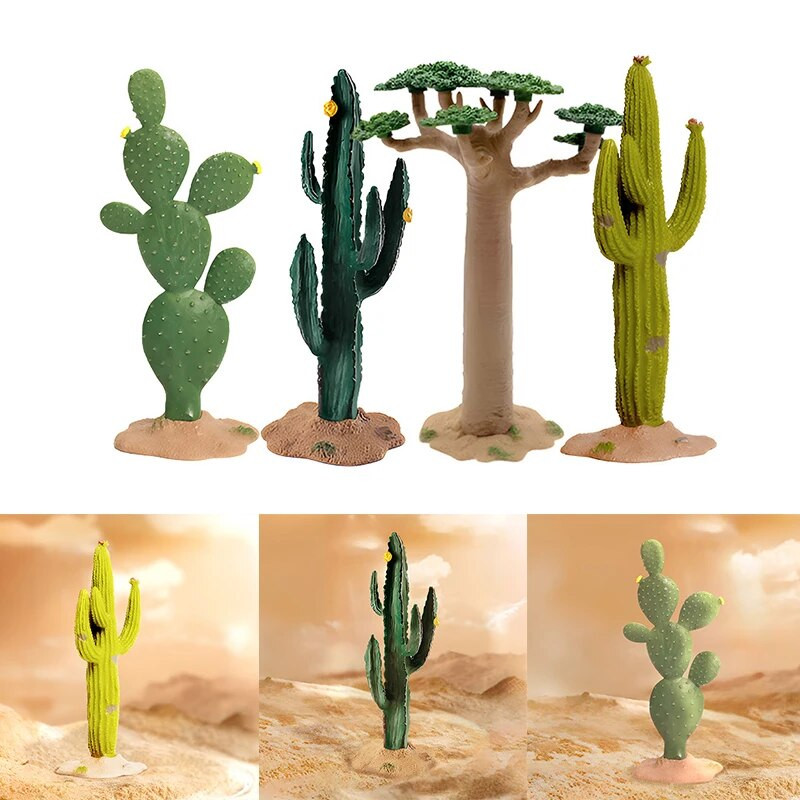 Simulation Green Wild Plant Scene Baobab Tree Cactus Model Scenery Micro Landscape for Home Orliments Διακόσμηση γραφείου κήπου
