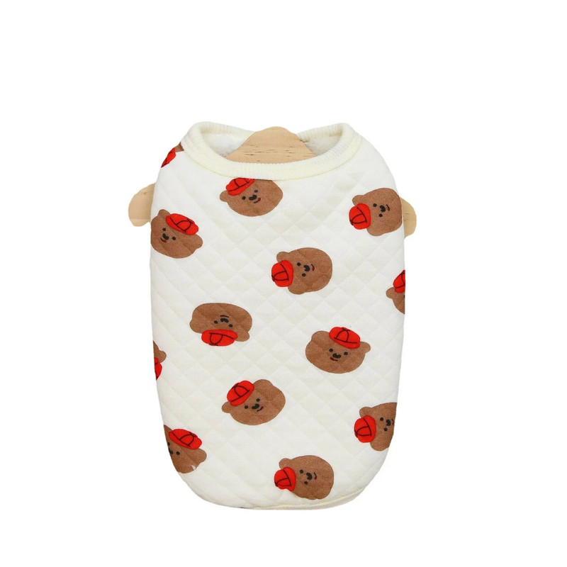 INS Kisállat Kutyaruhák Aranyos Medve Plusz Bársonyos kutyamellény Meleg Téli Kutyakabátok Teddy Bear Macska Kölyökkutya Pamut kutyakabát Kutyaruházat