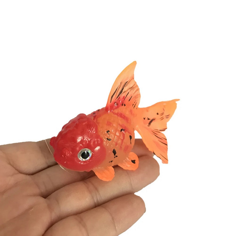 SWEETHOE Silikona gaismas simulācijas zelta zivtiņas modelis zivju tvertnes ainavas dekorēšana