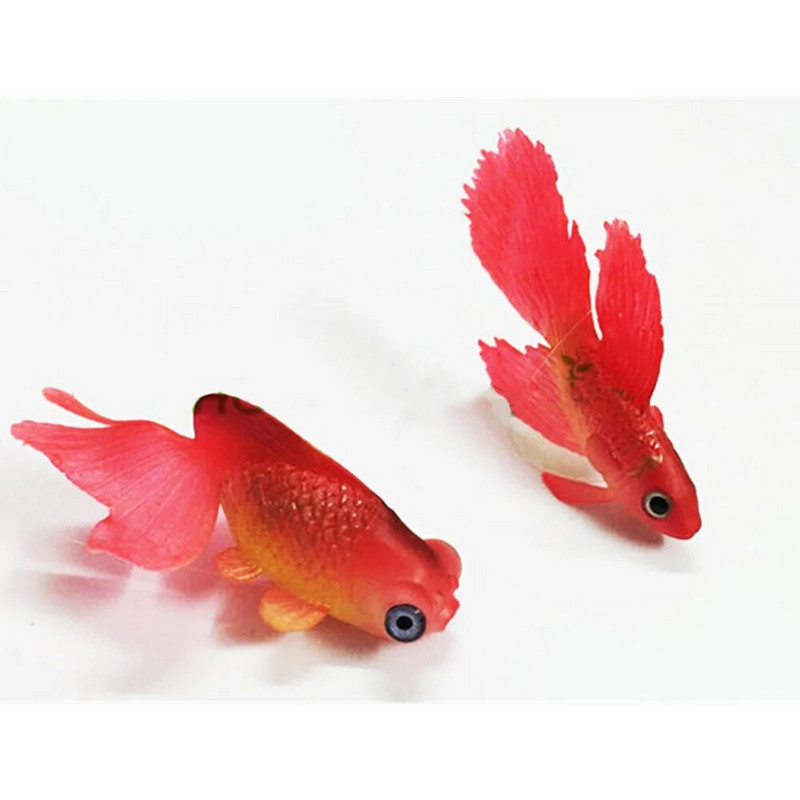 SWEETHOE Silikona gaismas simulācijas zelta zivtiņas modelis zivju tvertnes ainavas dekorēšana