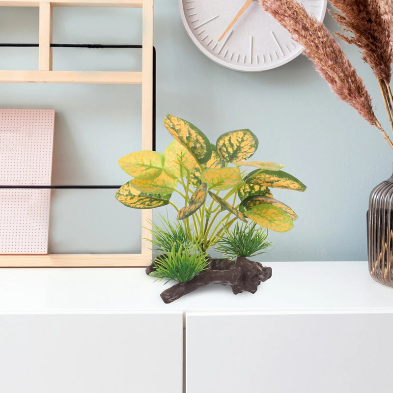 Akvariumo modeliavimo augalų dekoras Ilgalaikis plastikinis augalo modelis Akvariumo apželdinimo augalas Žuvų slėpimo dekoras