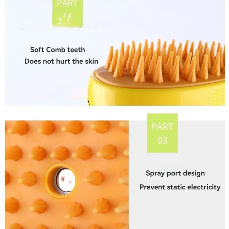 Naujos kačių šunų priežiūros šukos elektrinis purškiamas vandens purškiklis kačiuko naminių gyvūnėlių šukos Minkštos silikoninės depiliacijos katėms vonios šepetys plaukų priežiūros reikmenys